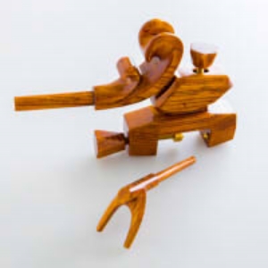 万力 大砲 ケヤキ製